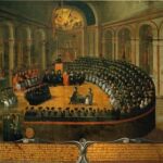 Fresco que representa el Concilio de Trento