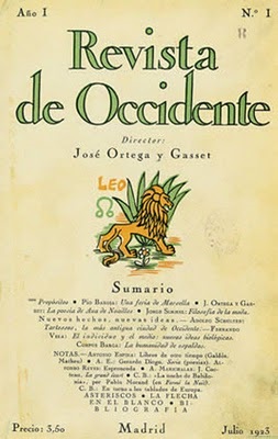 Diseño de portada de la Revista de Occidente, 1